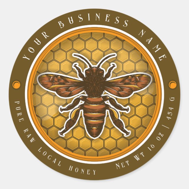 Vintage Étiquette de miel (Devant)