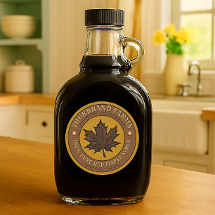 Vintage Étiquette de sirop d'érable rouge pur Modè