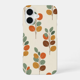 Vintage Eucalyptus Leaf Pattern iPhone 16 Case