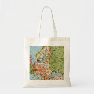 Vintage Europe 20th Century Bacon's Standard Map Tote Bag