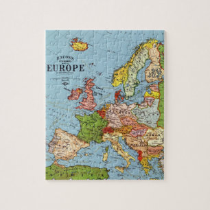 Vintage Europe 20th Century General Map Jigsaw Puzzle