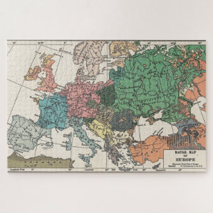 Vintage Europe Map Jigsaw Puzzle