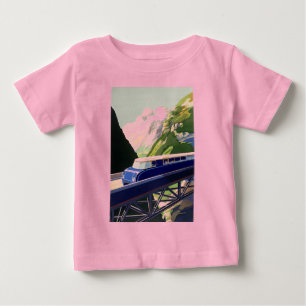 Vintage Europe Rail Travel Baby T-Shirt
