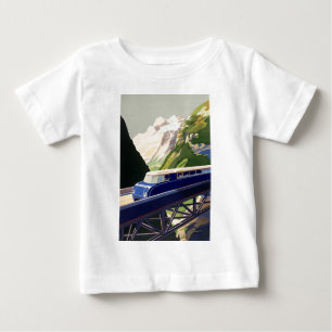 Vintage Europe Rail Travel Baby T-Shirt