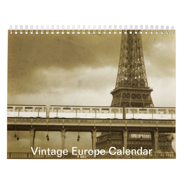 Vintage Europe scenery architecture Calendar (Cover)