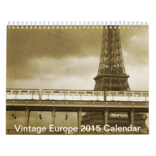 Vintage Europe scenery architecture Calendar 2015