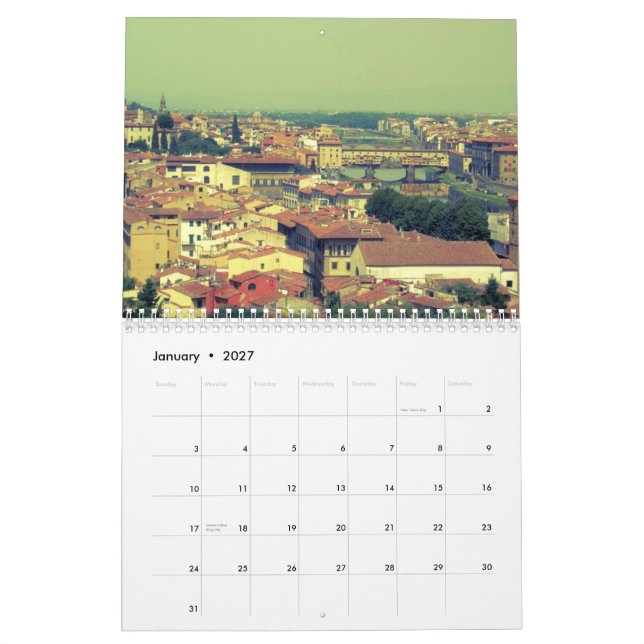Vintage Europe scenery architecture Calendar 2015 (Jan 2027)