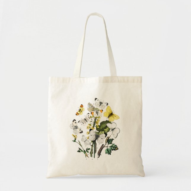 Vintage European Butterflies Tote Bag (Front)