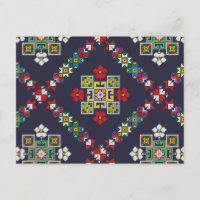 Vintage European Folk Art Embroidery Pattern