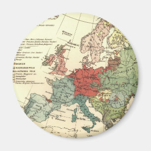 Vintage European Map Continent Magnet