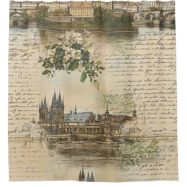Vintage European River Scene - Handwritten Script (Front)