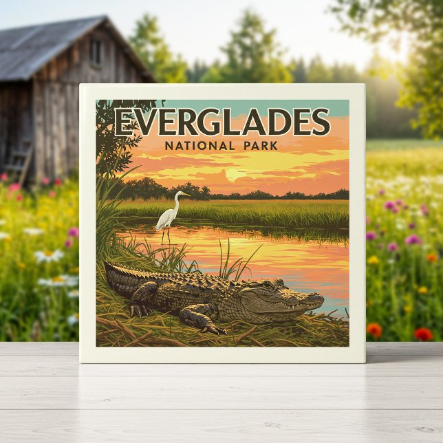 Vintage Everglades National Park Tile (Creator Uploaded)