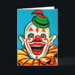 Vintage Evil Clown Birthday Card<br><div class="desc">Custom restored,  high quality vintage clown image...  Creepy.</div>