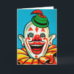 Vintage Evil Clown Birthday Card<br><div class="desc">Custom restored, high quality vintage clown image... Creepy.</div>