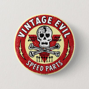 Vintage Evil nose art 001 2 Inch Round Button