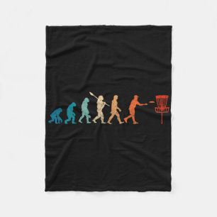 Vintage Evolution Disc Golf Funny Lucky Golfing Go Fleece Blanket