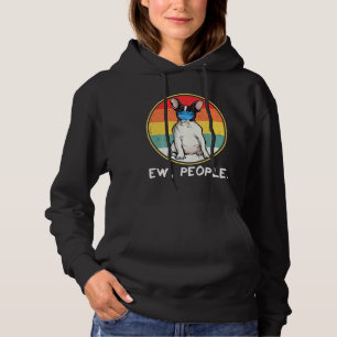Vintage Ew People French Bulldog Dog Wearing Face Hoodie