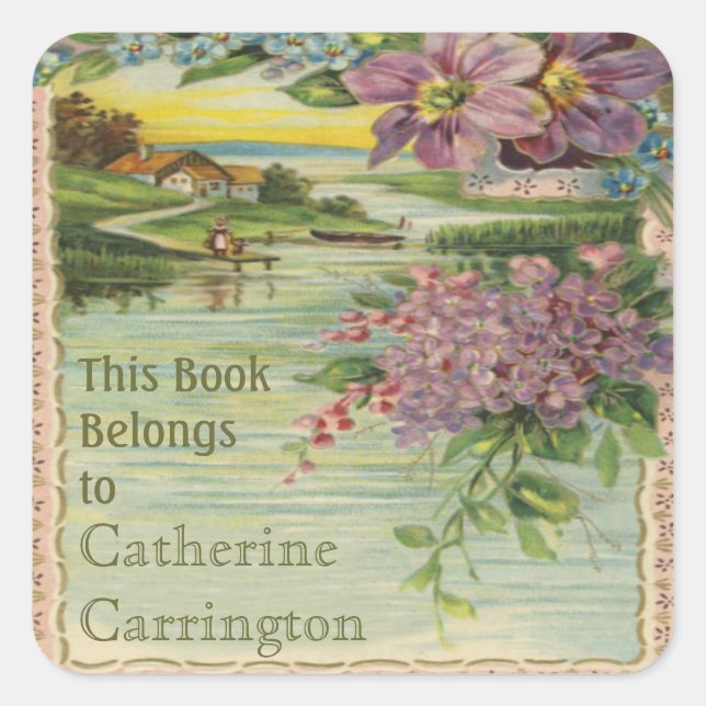 Vintage Ex Libris Bookplate Stickers (Front)