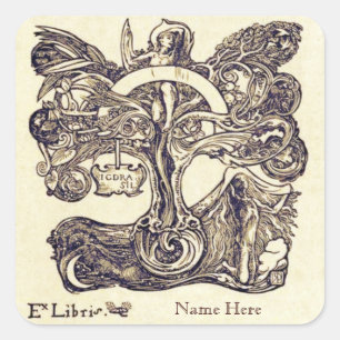 Vintage Ex Libris Bookplate Stickers