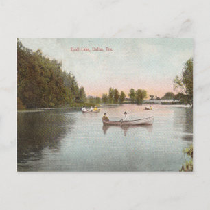 Vintage Exall Lake, Dallas Texas Postcard