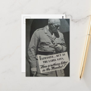 Vintage Expensive Man Collage Postcard