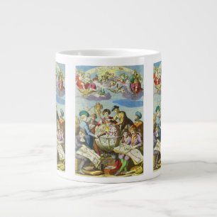 Vintage Explorers with Antique Globe Map, 1542 Large Coffee Mug