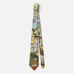Vintage Explorers with Antique Globe Map, 1542 Tie