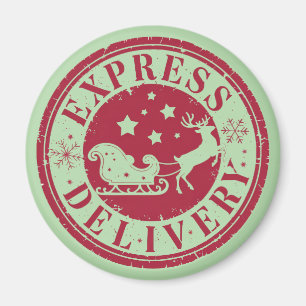 Vintage Express Delivery from Santa Claus Magnet