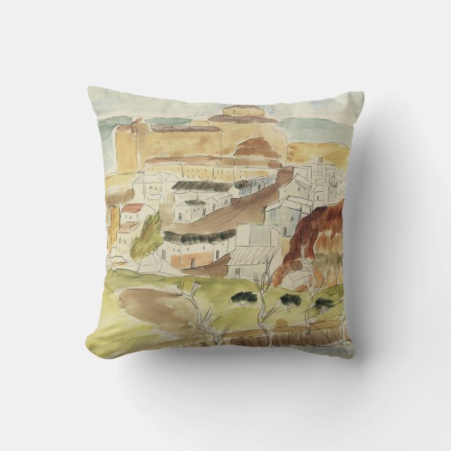 Vintage Expressionism, Almeria by Walter Gramatte Throw Pillow (Front)