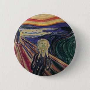 Vintage Expressionism, The Scream by Edvard Munch 2 Inch Round Button