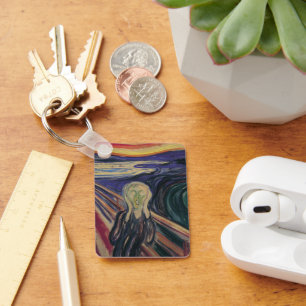Vintage Expressionism, The Scream by Edvard Munch Keychain
