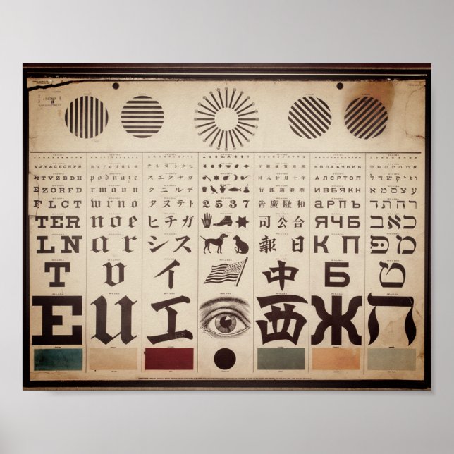Vintage Eye Chart Illustration (Front)