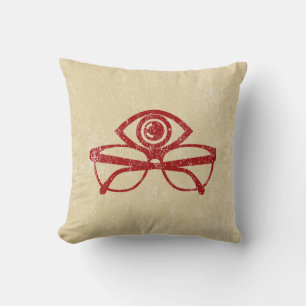 Vintage Eye & Eyeglasses Throw Pillow