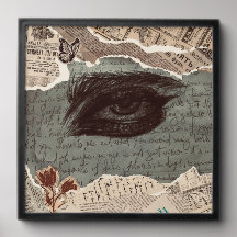 Vintage Eye Sketch Wall Art Print | Dark Aesthetic