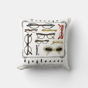 Vintage Eyeglasses 01 Throw Pillow