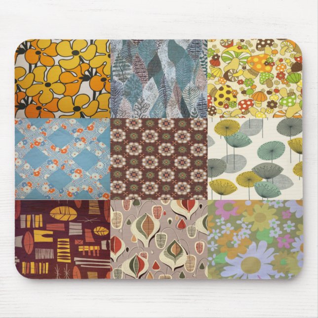 vintage fabric mouse pad (Front)