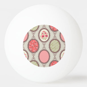 Vintage Fabric: Patchwork Seamless Design. Ping Pong Ball