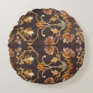Vintage fabric with the embroidered flowers, backg round pillow