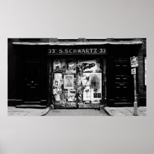 VINTAGE FACADE OF THE OLD STORE ON THE STREET POSTER