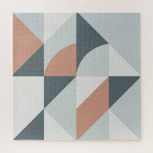 Vintage Faded Geometry | Mid-Century Modern Puzzle