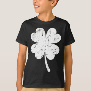 Vintage Faded Retro Four Leaf Clover St Patricks D T-Shirt