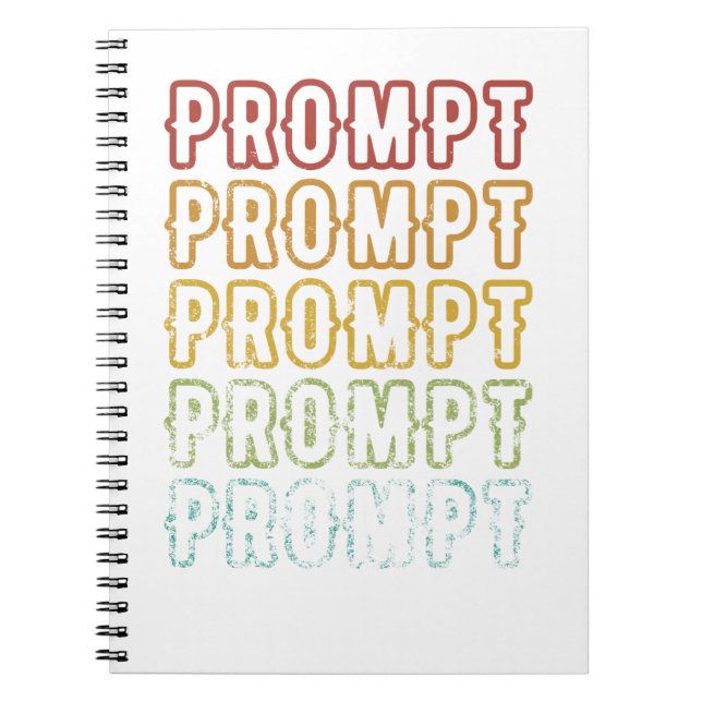 Vintage Fading Prompt Artwork Notebook (Front)