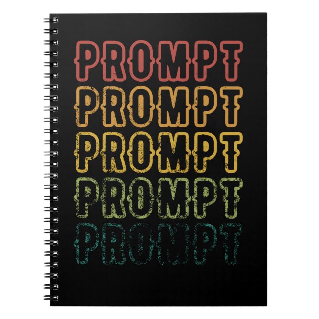 Vintage Fading Prompt Notebook (Front)