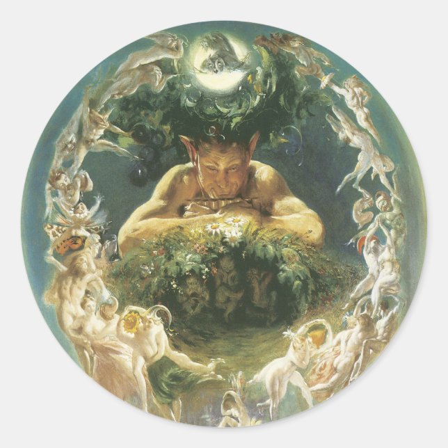 Vintage Faerie Sticker - Pan (Front)