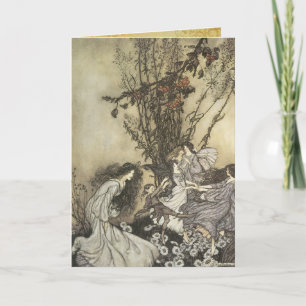 Vintage Faeries Dancing Card