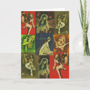 Vintage Fairies Greetings Card