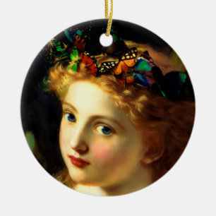 Vintage Fairy Ceramic Ornament