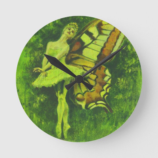 Vintage Fairy Dancer Clock (Front)