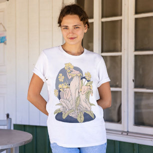 Vintage Fairy Flower Valentines Gifts for Teens T-Shirt