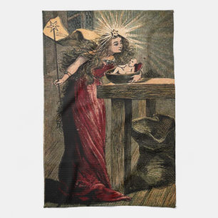 Vintage Fairy Godmother Kitchen Towel